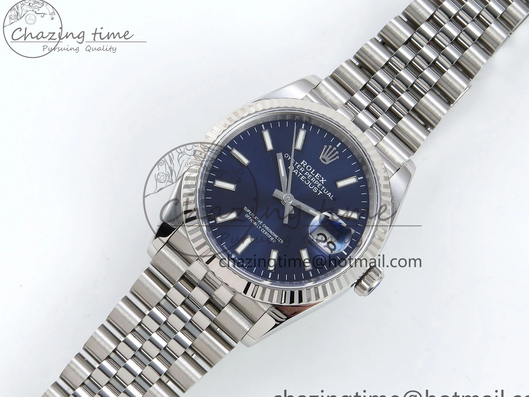 MiroTime 0419 Lightweight DateJust 36 126234 APF 1:1 Best Edition 904L Steel Blue Sitck Dial on SS Jubilee Bracelet VR 1582